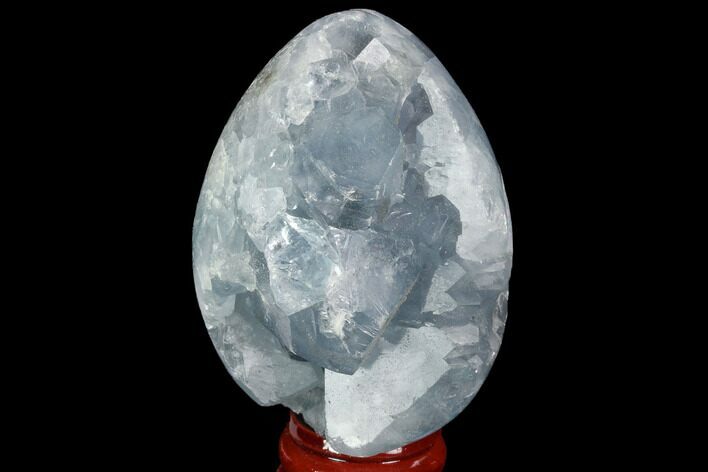 Crystal Filled Celestine (Celestite) Egg Geode - Madagascar #98806